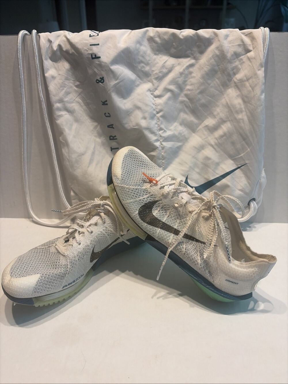 Nike Air Zoom Victory 2 Track SpikeWhite Electric Algae Men Sz 7 FD8411-100